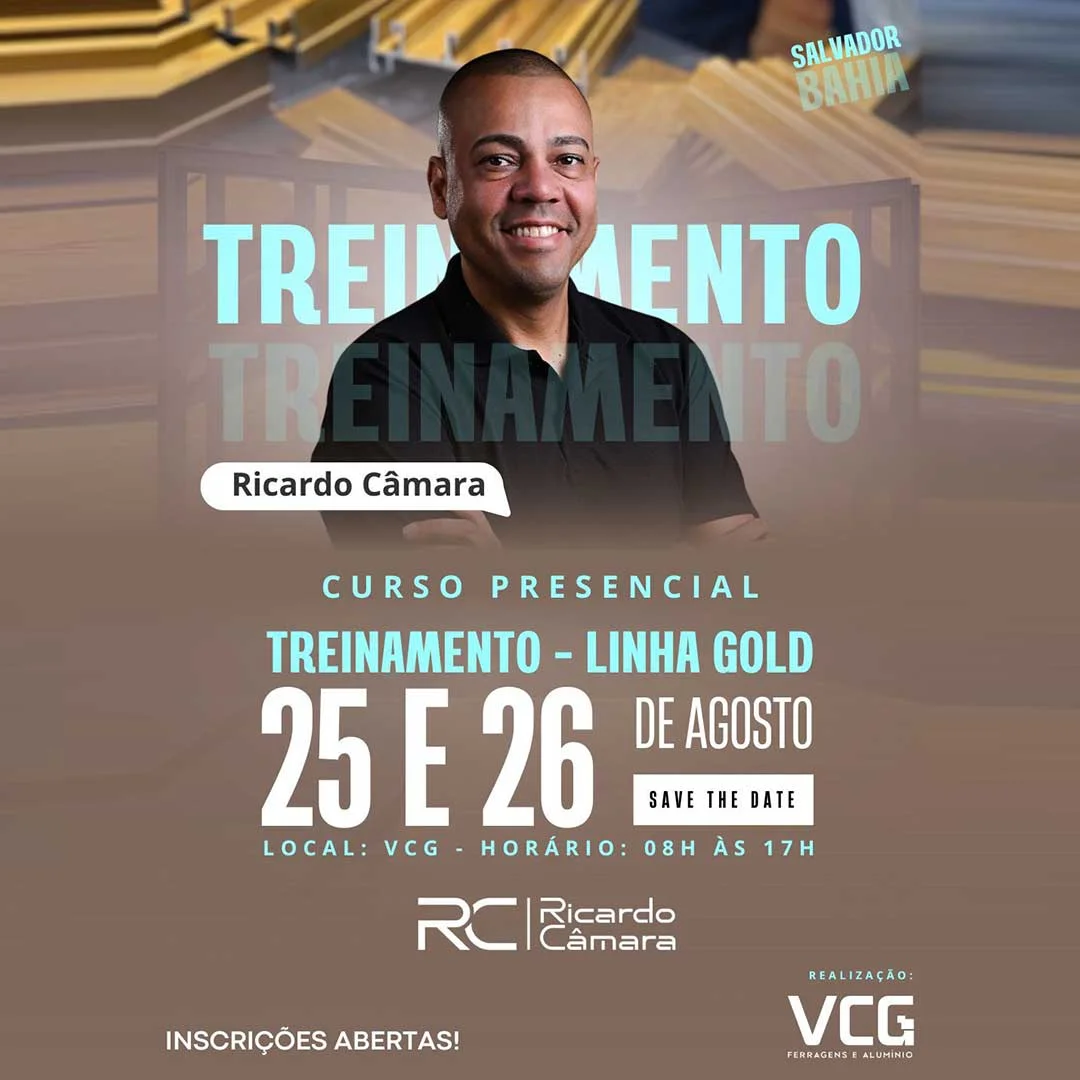 Curso Presencial Linha Gold para Vidraceiros e Serralheiros