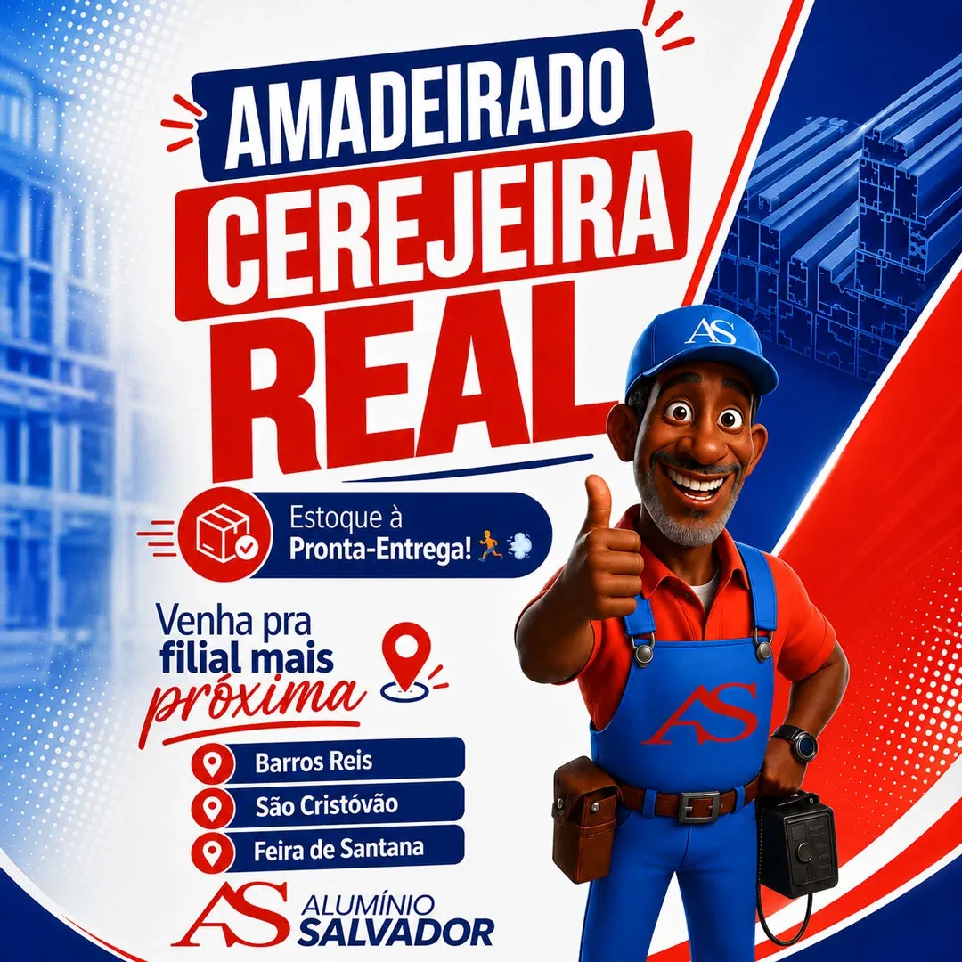 Perfil de Alumínio Amadeirado Cerejeira Real na Bahia