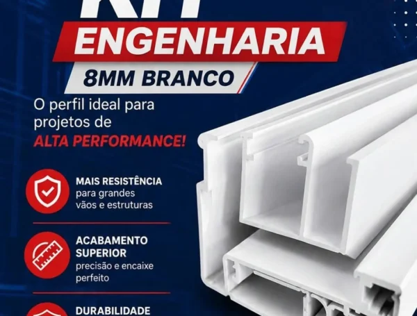 Kit Engenharia 8mm Branco é na Alumínio Salvador